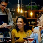 happy customers at a restaurant