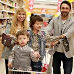 Family grocery shopping